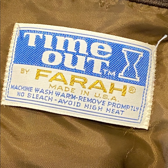 Vintage 70’s Time Out by Farah polyester leisure blazer jacket Western-style USA - Picture 7 of 10